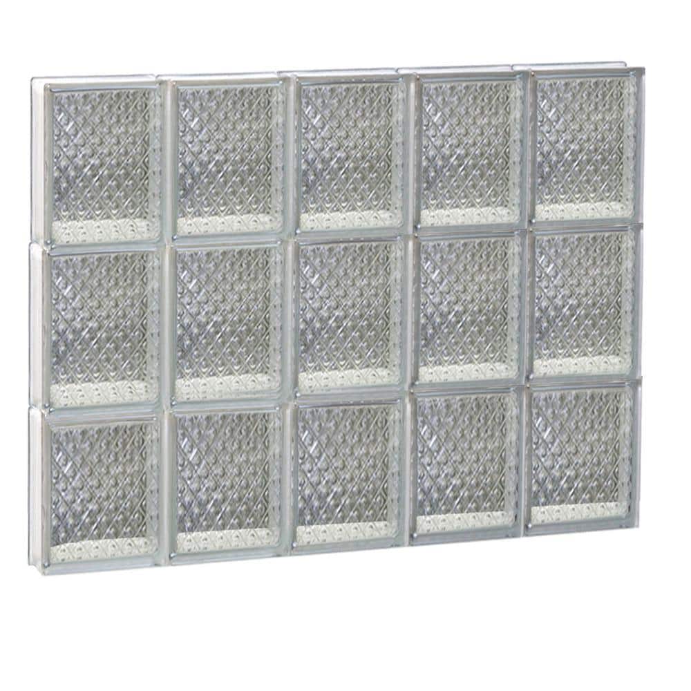 28.75 in. x 23.25 in. x 3.125 in. Frameless Diamond Pattern Non-Vented Glass Block Window price history on PriceWatchPro