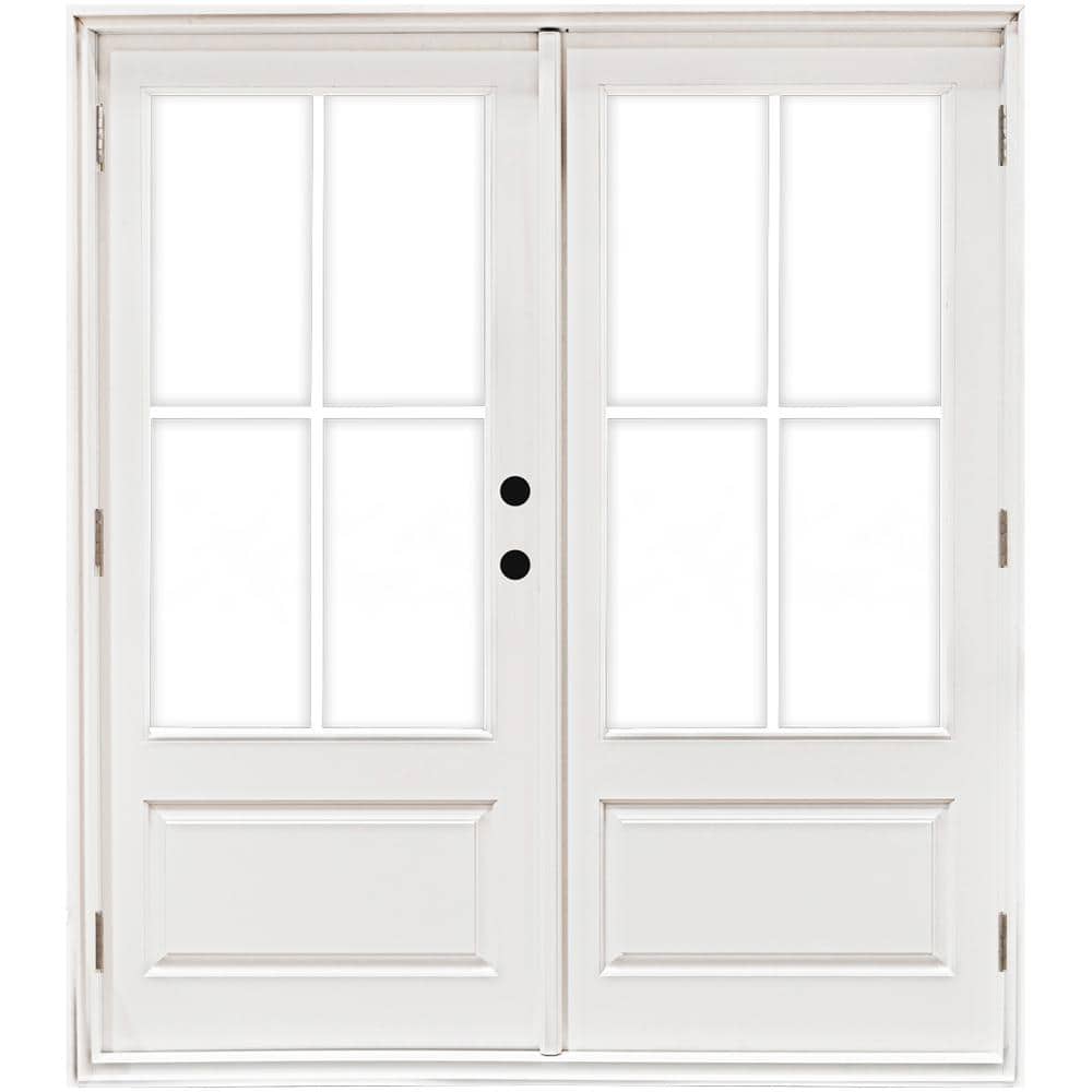 72 in. x 80 in. Fiberglass Smooth White Left-Hand Outswing Hinged 3/4-Lite Patio Door with 4-Lite GBG price history on PriceWatchPro