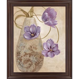 "Purple Sophistication I" By Nan Framed Graphic Print Nature Wall Art 28 in. x 34 in.