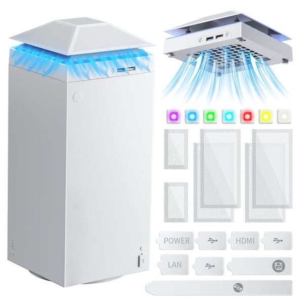 Ventilateur de refroidissement pour Xbox Series X avec filtre à poussière et 13 modes d'éclairage LED RVB – Ventilateur ZAONOOL avec 3 crochets amovibles – Ventilateur de refroidissement haute vitesse