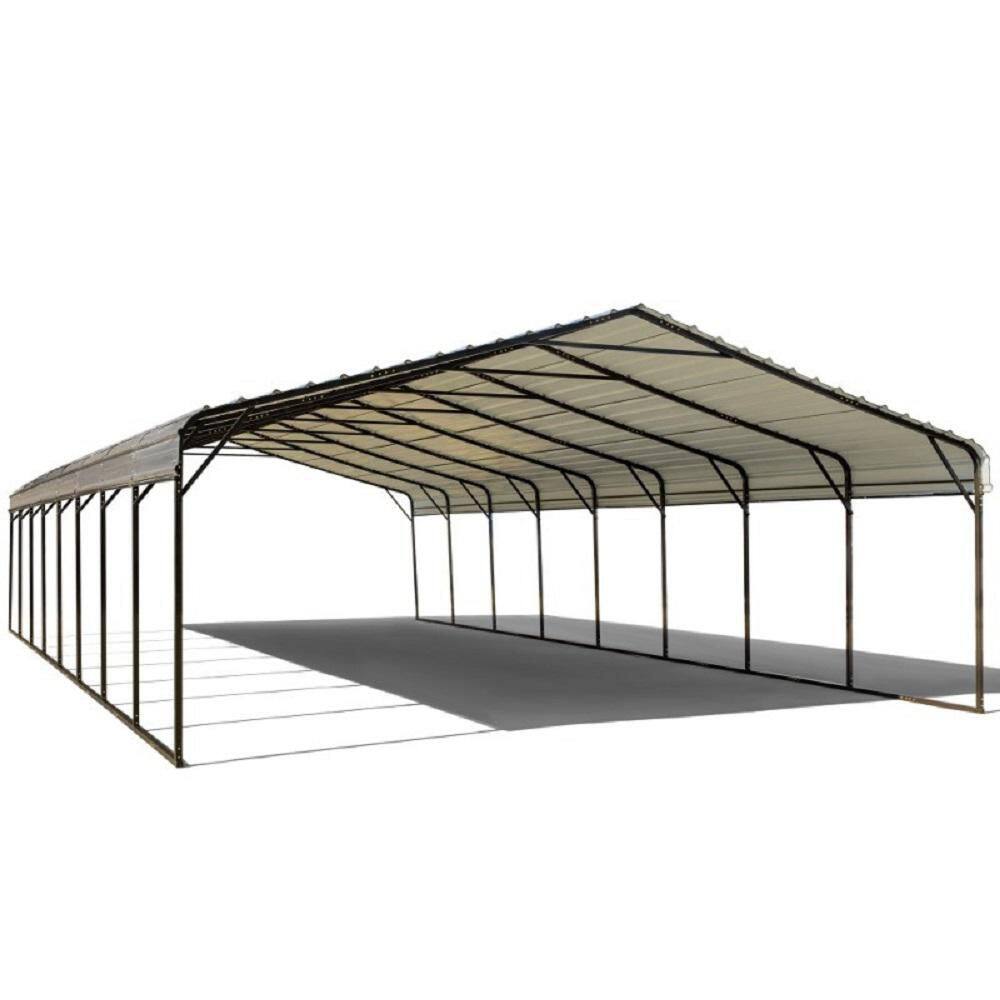 20 ft. W x 40 ft. D x 9.5 ft. H Black Roof Galvanized Steel Carport price history on PriceWatchPro