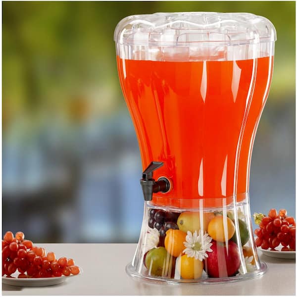 Buddeez Unbreakable Beverage Dispenser with Removable Ice-Cone 3.5 Gallon Nodrip