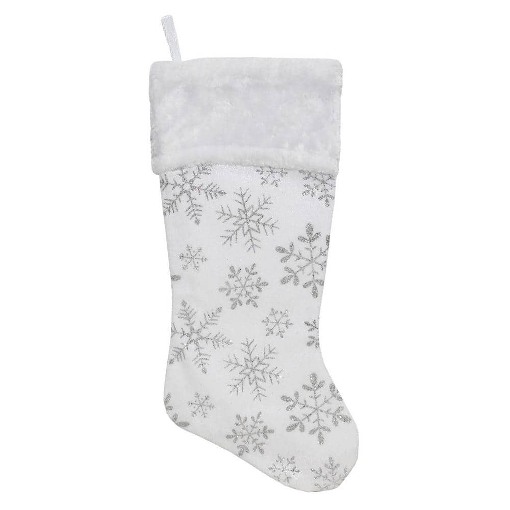 19 in. White Polyester Sequin Christmas Stocking price history on PriceWatchPro