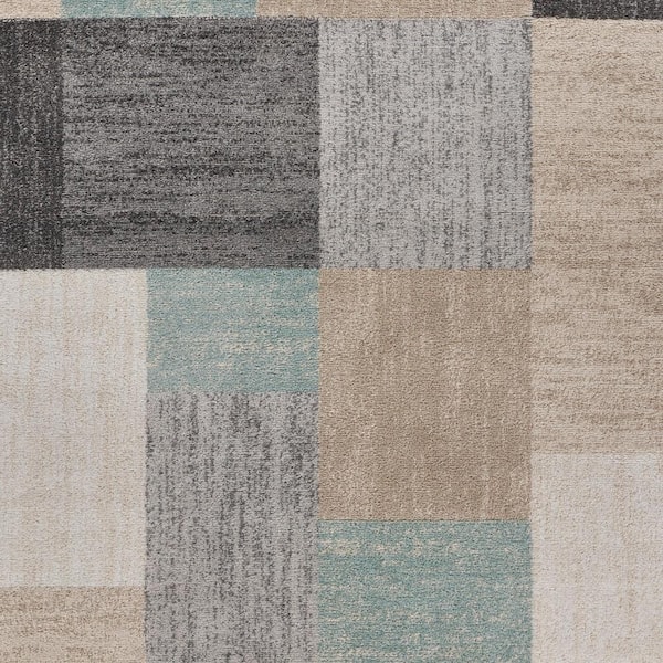Unbranded - Dante Modern Pastel Multi-Color 7 ft. 9 in. x 9 ft. 5 in. Color Blocks Polypropylene Area Rug