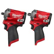 M12 FUEL 12V Lithium-Ion Brushless Cordless Stubby 3/8 in. Impact Wrench and Stubby 1/2 in. Impact Wrench