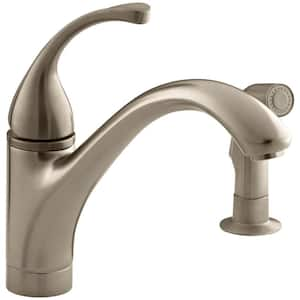 Forte Single-Handle Standard Kitchen Faucet with Side Sprayer in Vibrant Brushed Bronze