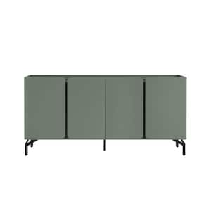 Chandra Sage Green Composite 60 in. Buffet Sideboard With Adjustable Shelves