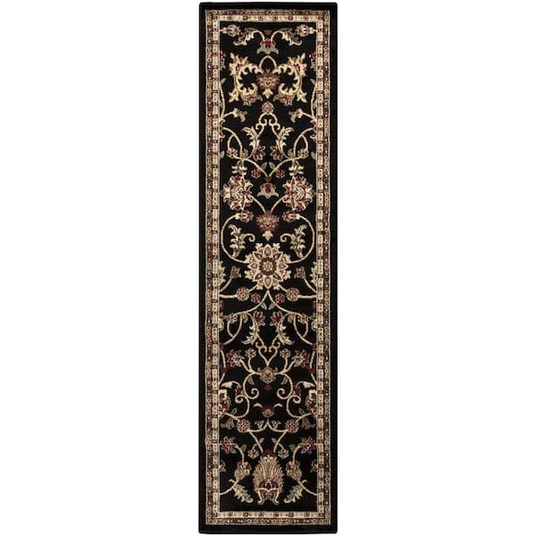 Sabin Black 2 ft. x 7 ft. Indoor Runner Rug