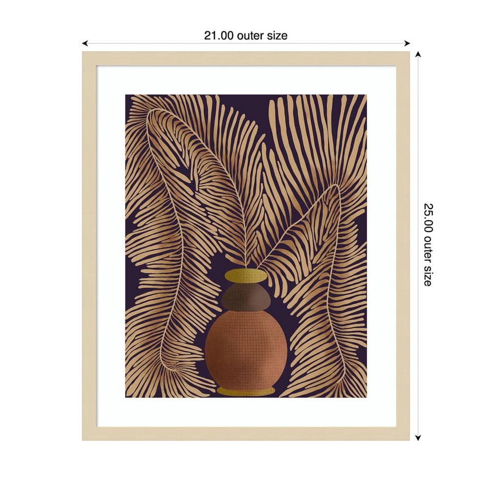 Regina Morre Svelte Natural Framed Abstract Botanical Print