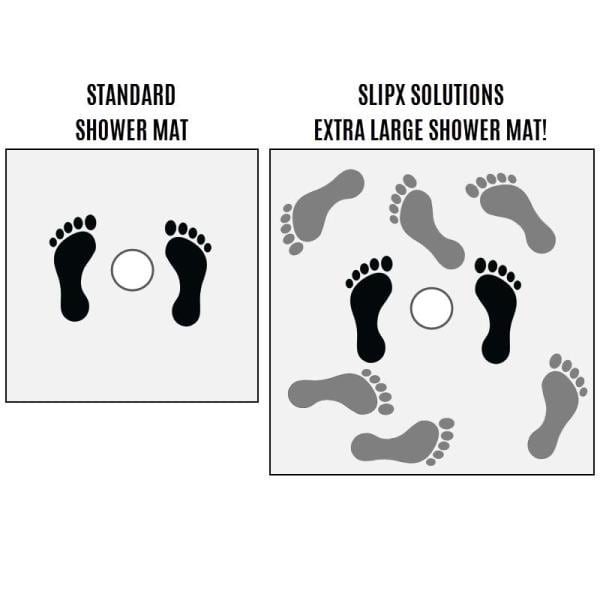 Clear Extra Large Non-Slip Square Shower Mat, 27"