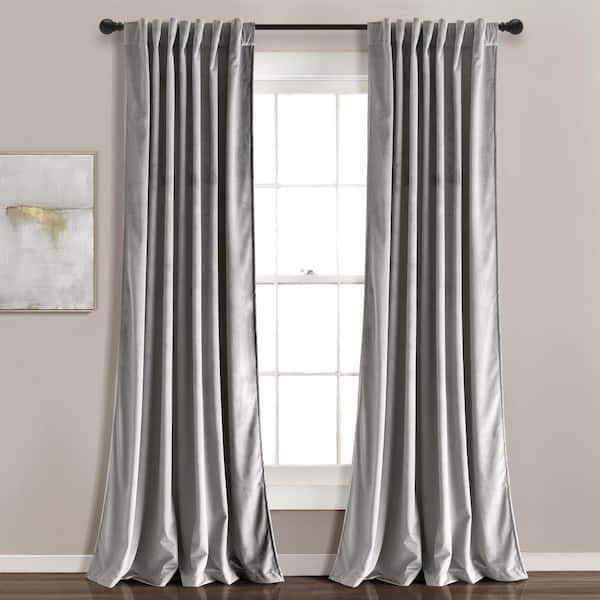 HomeBoutique Prima Velvet 54 in. W x 84 in. L Solid Light