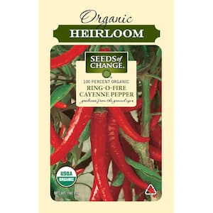 Pepper, Chile, Ring-O-Fire Cayenne Seeds (1-Pack)