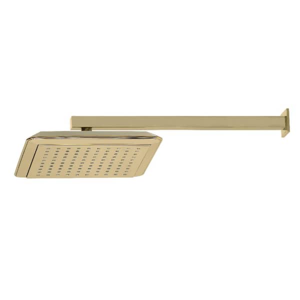 Kingston Brass Shower Scape 1-Spray Pattern with 1.8 GPM 9-5/8 in. Wall Mount Rain Fixed Shower Head in Polished Brass