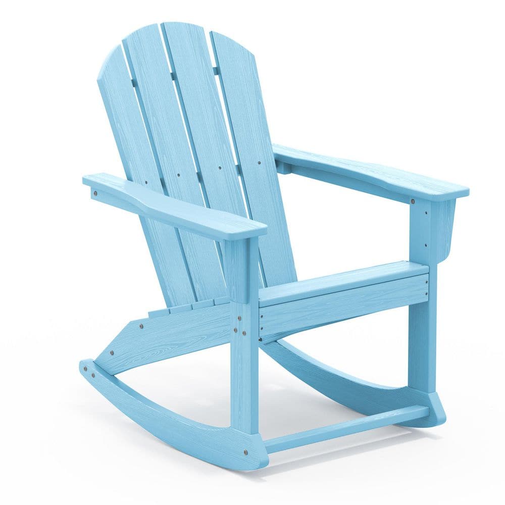 Light Blue HDPE Plastic Wooden Outdoor Rocking Chair price history on PriceWatchPro