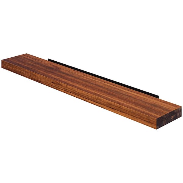 HOMCOM 7.75 in. D Corner Moulding Fireplace Mantel, Floating Farmhouse Solid Fir Wood Shelf, Wall Mounted Shelf