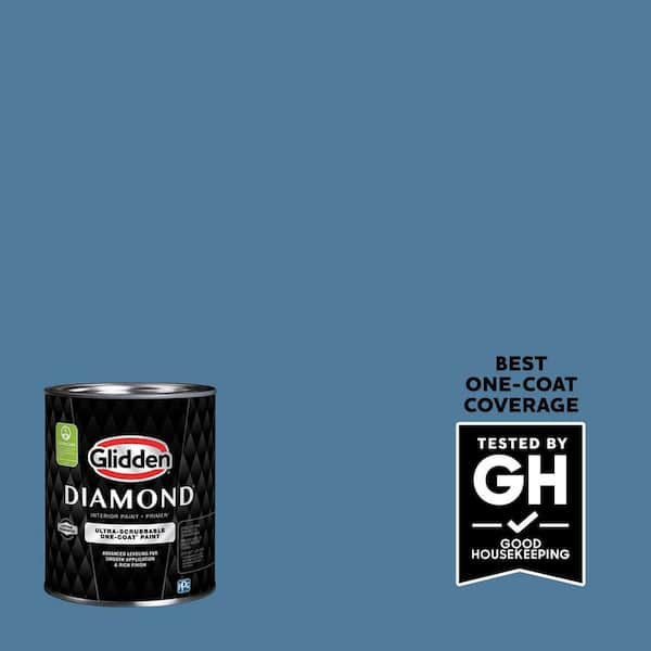 Glidden Diamond 1 qt. PPG1159-5 Stormy Ridge Flat Interior Paint with Primer