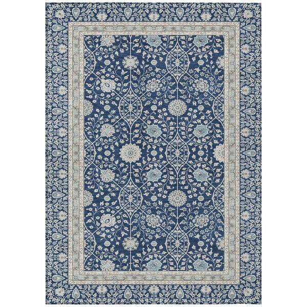Chantille Machine Washable Indoor/Outdoor Abstract ACN3047 Navy 5 ft. x 7 ft. 6 in. Area Rug