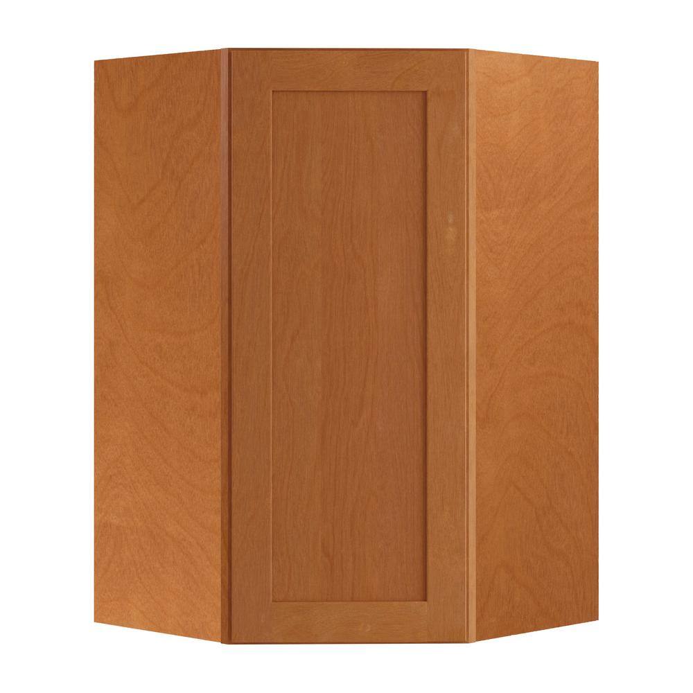 Newport 23 in. W x 15 in. D x 36 in. H Assembled Plywood Diagonal Wall Kitchen Cabinet in Cinnamon with Soft Close price history on PriceWatchPro