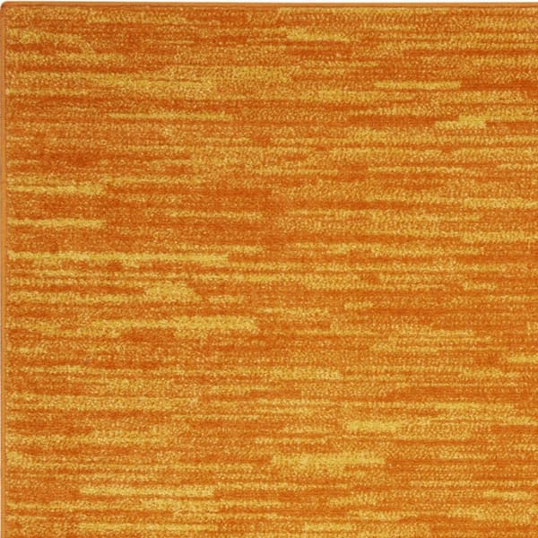 Orange 3 ft. x 5 ft. Woven Polypropylene Indoor/Outdoor Area Rug