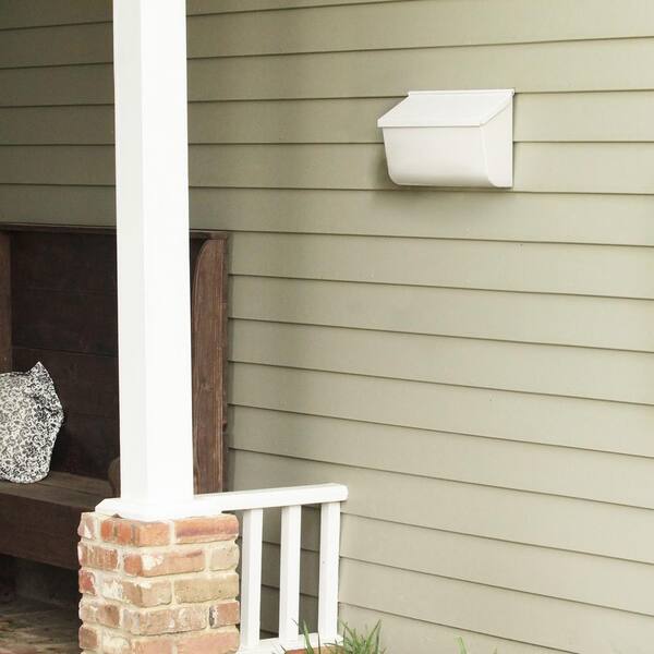 Gibraltar Mailboxes Woodlands Medium Horizontal Steel Wall Mount Mailbox White L4009ww0 The Home Depot