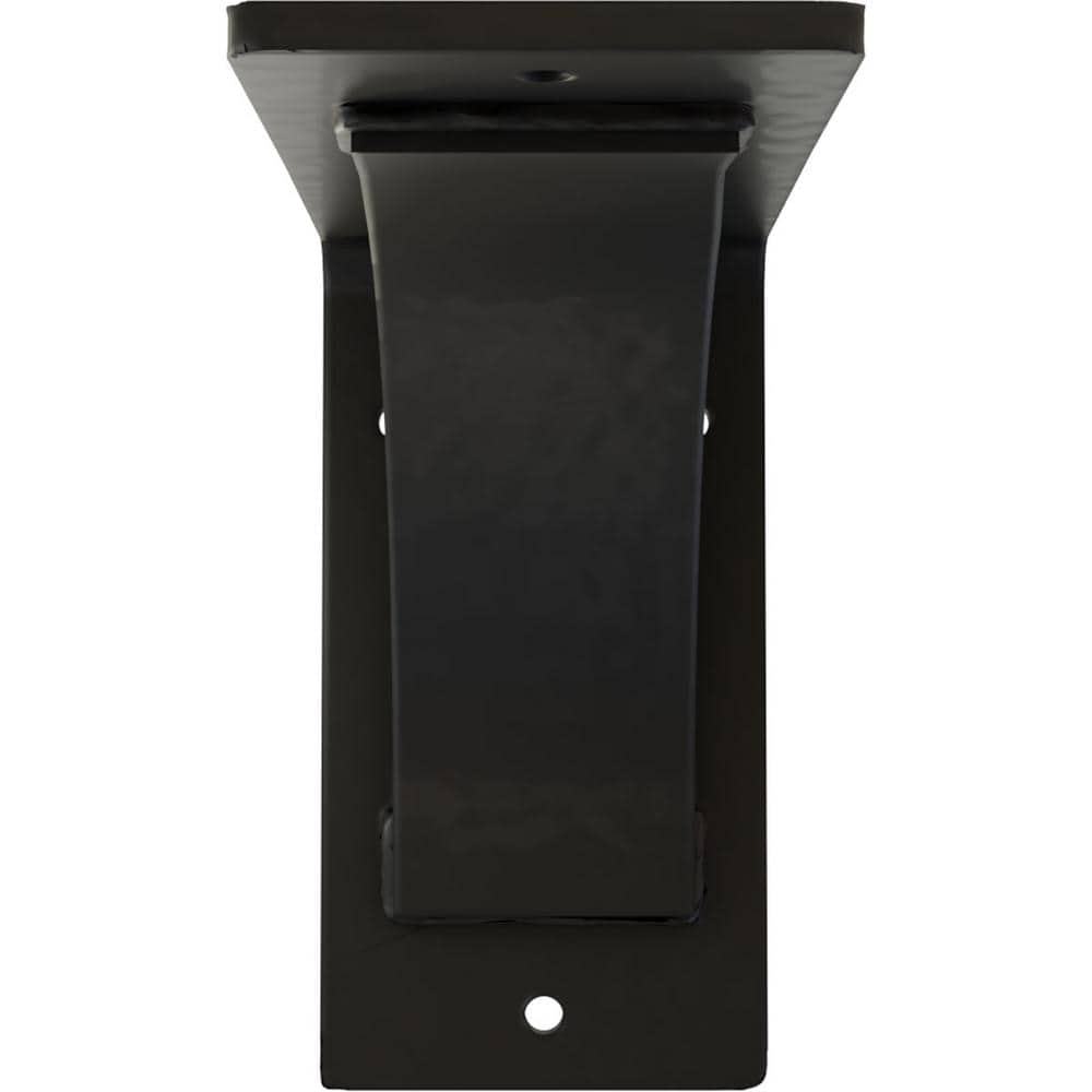Urban 6" Black Powder Coated Steel Bracket for Contemporary Shelving