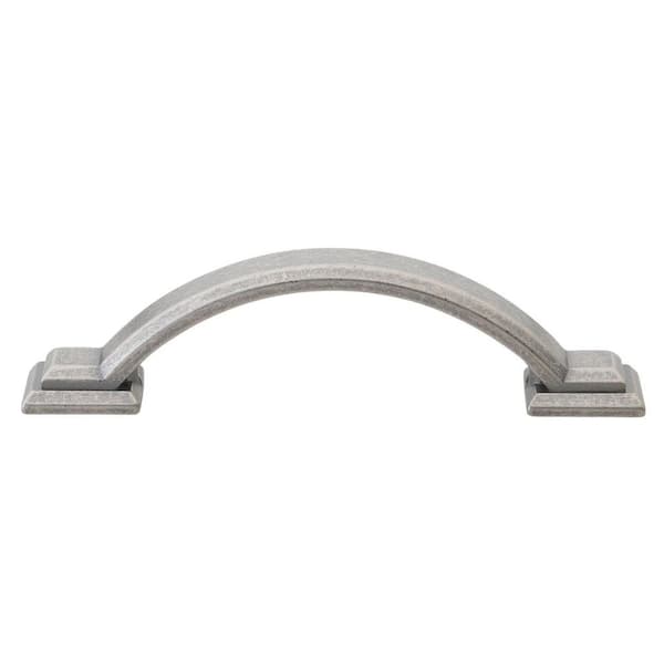 GlideRite 3 in. Center-to-Center Weathered Nickel Arched Square Cabinet Pull (10-Pack)