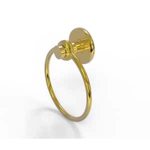 Mercury Collection Towel Ring with Twist Accent in Polished Brass