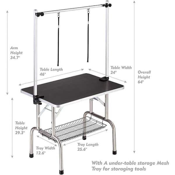 Portable grooming table with hot sale arm