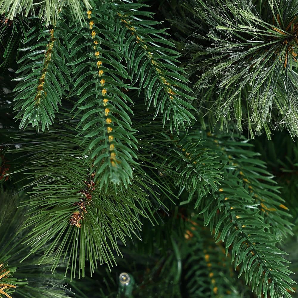 4' Green Pre-Lit Pine Christmas Tree with Metal Pot