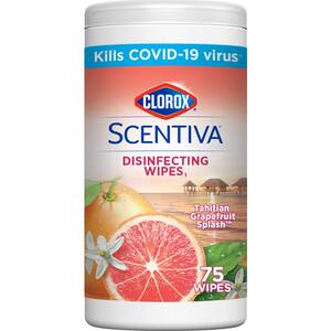 Scentiva 75-Count Tahitian Grapefruit Splash Bleach Free Disinfecting Cleaning Wipes
