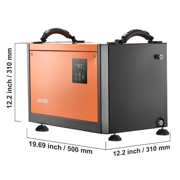 70 Pt. 1,000 sq. ft. Commercial Dehumidifier with Pump, in Orange Portable Crawl Space Dehumidifiers for Basement