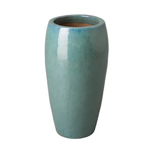 27.5 in. Tall Pacific Blue Round Ceramic Planter/Jar