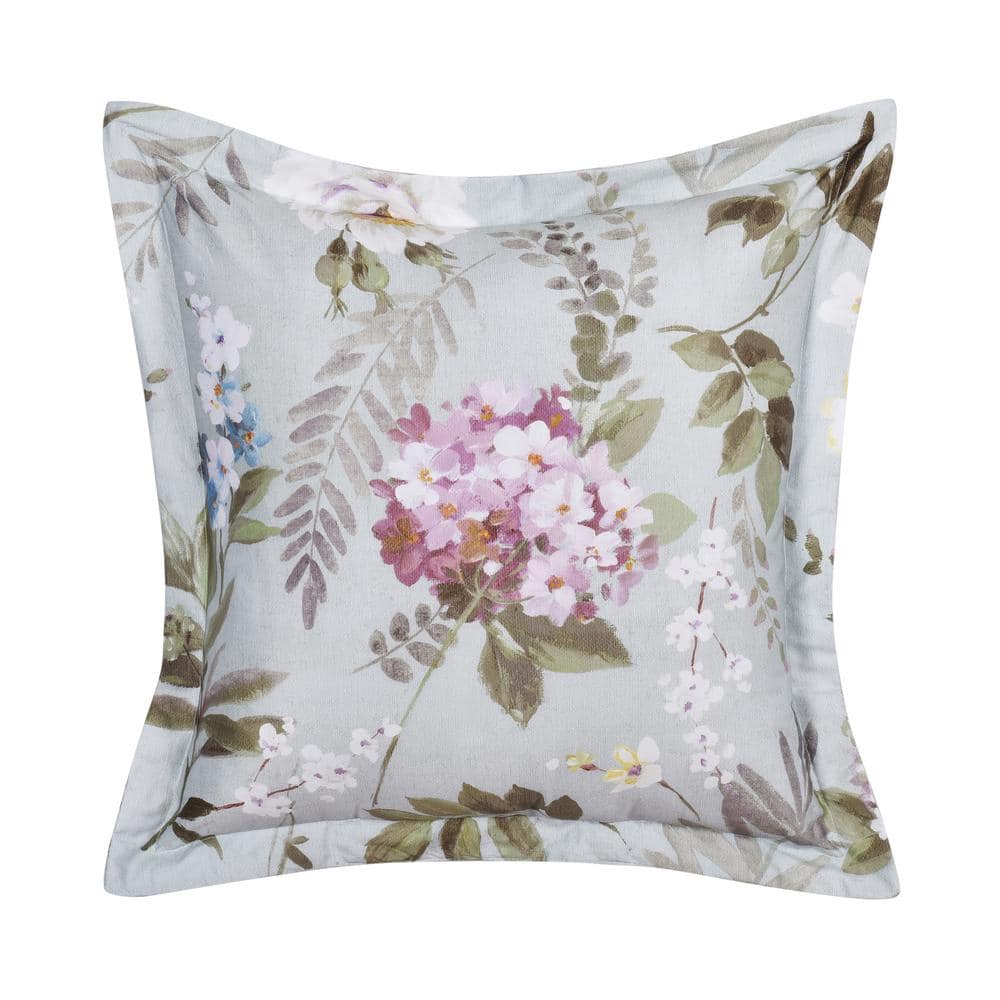 Sakura Cotton 20 in. Square Decorative 20 in. x 20 in. Throw Pillow