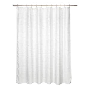 72 in. W x 70 in. Grey Harlow Shower Curtain Polyester