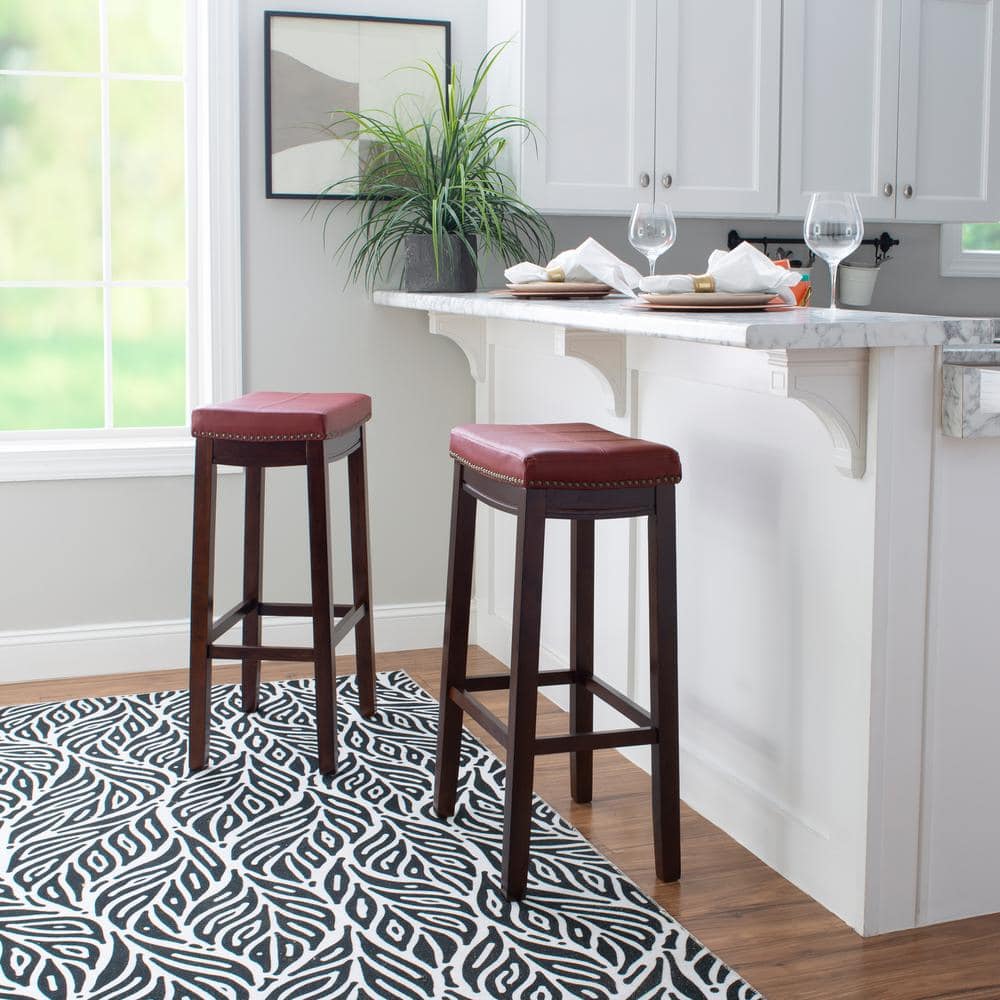 red bar stools for kitchen island