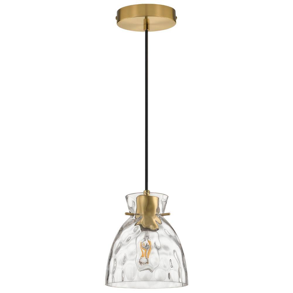 5.9 Inch Modern 1-Light Gold Adjustable Kitchen Pendant Light with Water Ripple Glass Shade for Dining Room price history on PriceWatchPro