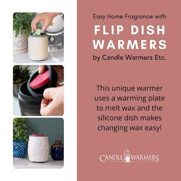 Candle Warmers Blue Herringbone Flip Dish Fragrance Warmer