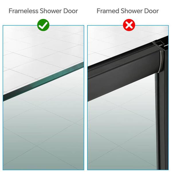 BWE Frameless Bathroom J-Hook Robe/Towel Hook Shower Drilling-Free