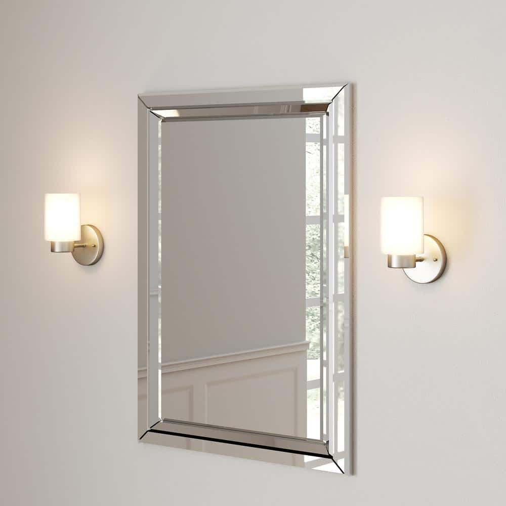 Modern Brushed Nickel 8'' Wall Sconce with Gray Glass Shade