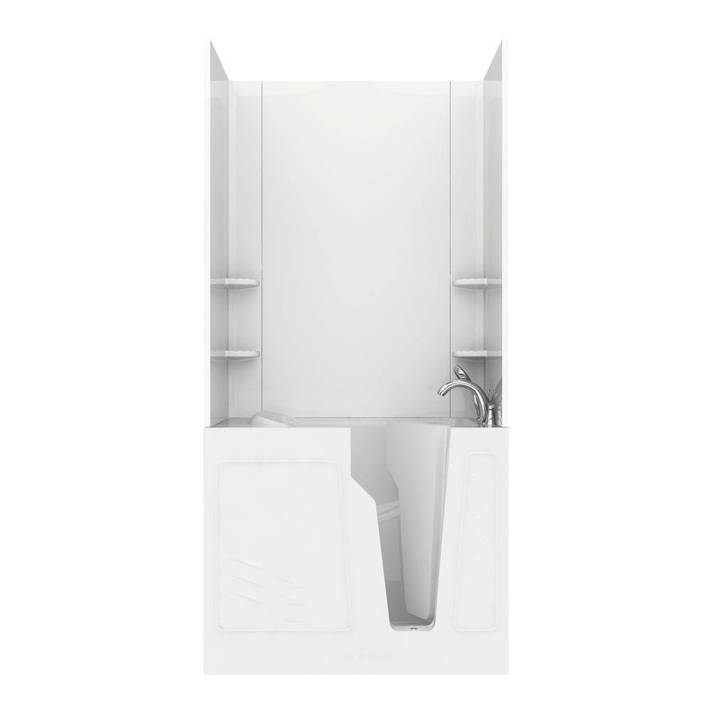 Rampart Nova Heated 3.9 ft. Walk-in Air Bathtub with Easy Up Adhesive Wall Surround in White price history on PriceWatchPro