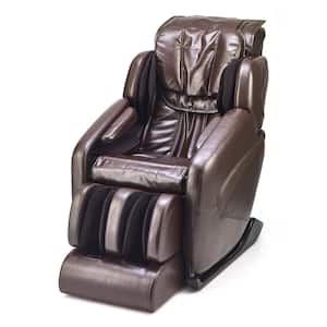 Jin Espresso Antiqued Gloss Synthetic Leather SL Track Deluxe Zero Gravity Massage Chair