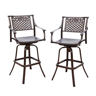 Outdoor Bar Furniture Patio, Outdoor Swivel Bar Stools With Backs