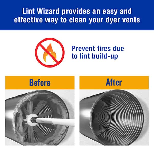 EASTMAN Lint Wizard Large Duct Dryer Vent Cleaning Kit 60768 - The Home  Depot