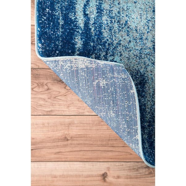 Alayna Abstract Blue Doormat 2 ft. x 3 ft.  Area Rug