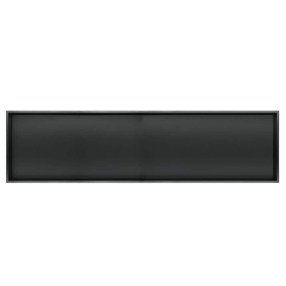 Matte Black Rectangular Stainless Steel Shower Niche