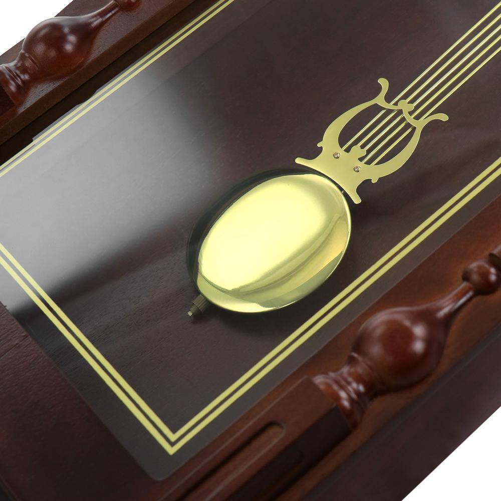 Grand Antique Mahogany Cherry Wood Pendulum Wall Clock