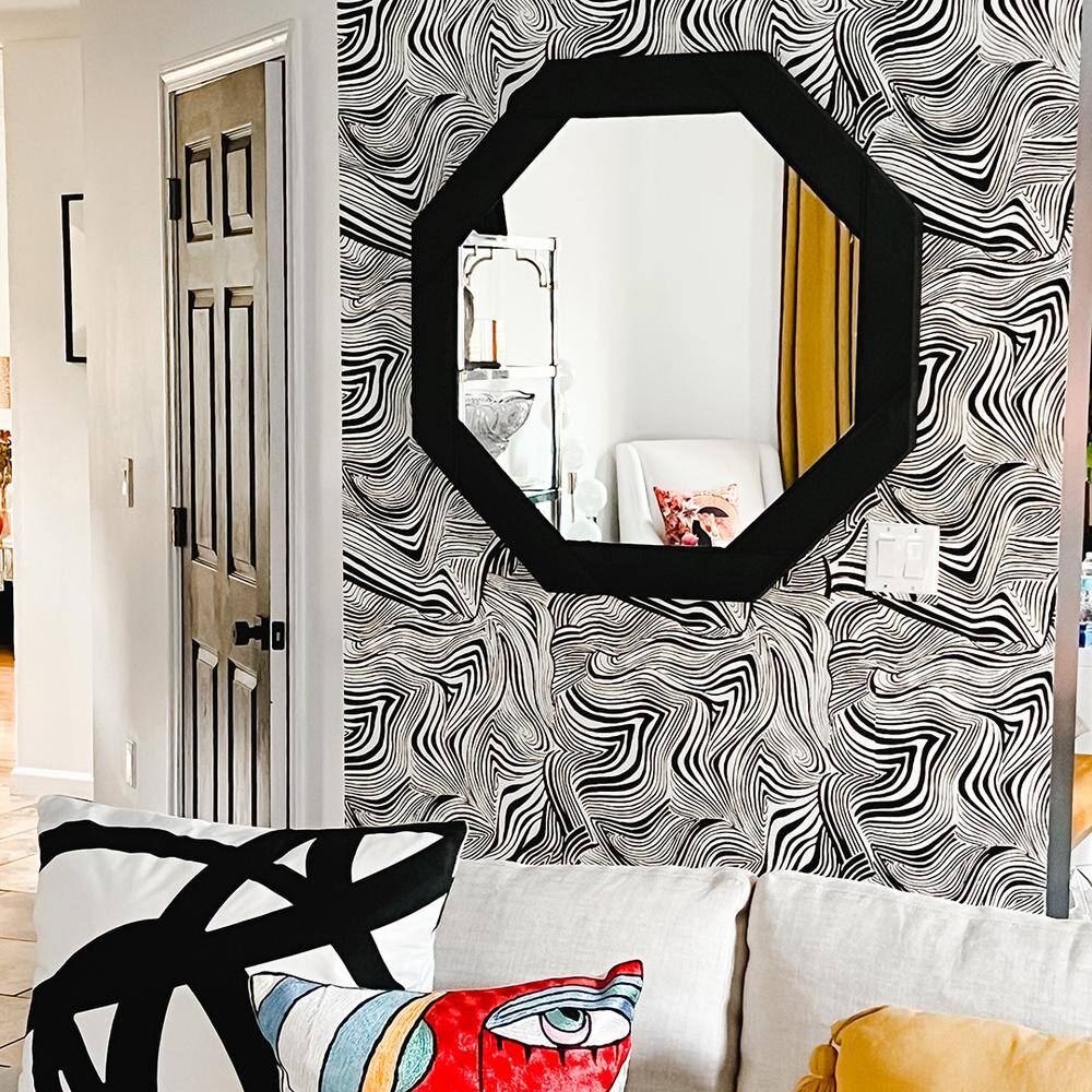 Noir Zebra Print Self-Adhesive Removable Wallpaper