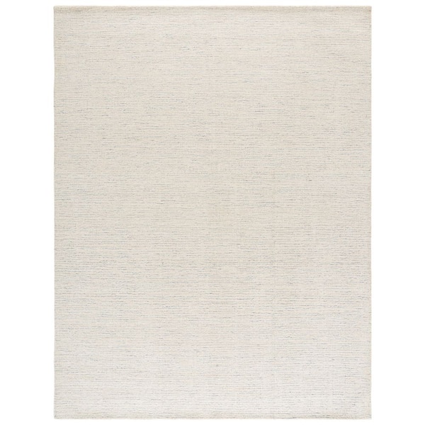 Abstract 8 ft. x 10 ft. Ivory Solid Color Area Rug