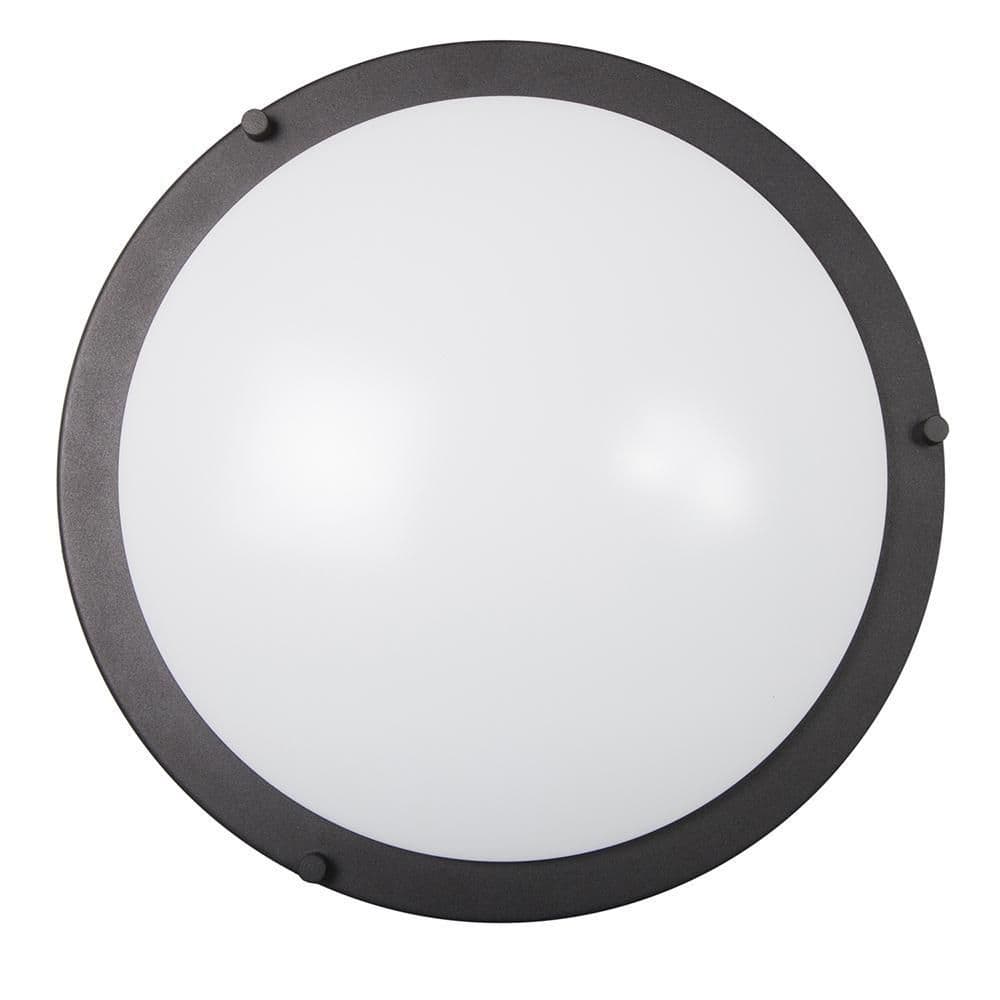 Sleek Black Satin Nickel 14" LED Ceiling Light - Energy Efficient
