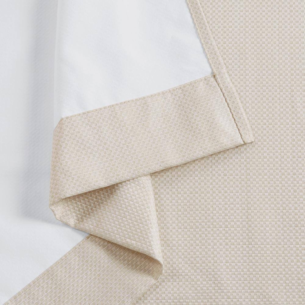Ivory Room Darkening Grommet Top Polyester Curtain Panels